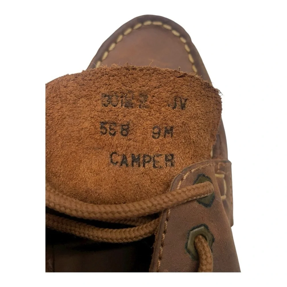 Trader Bay brown leather moccasins / boat shoes Size 9
